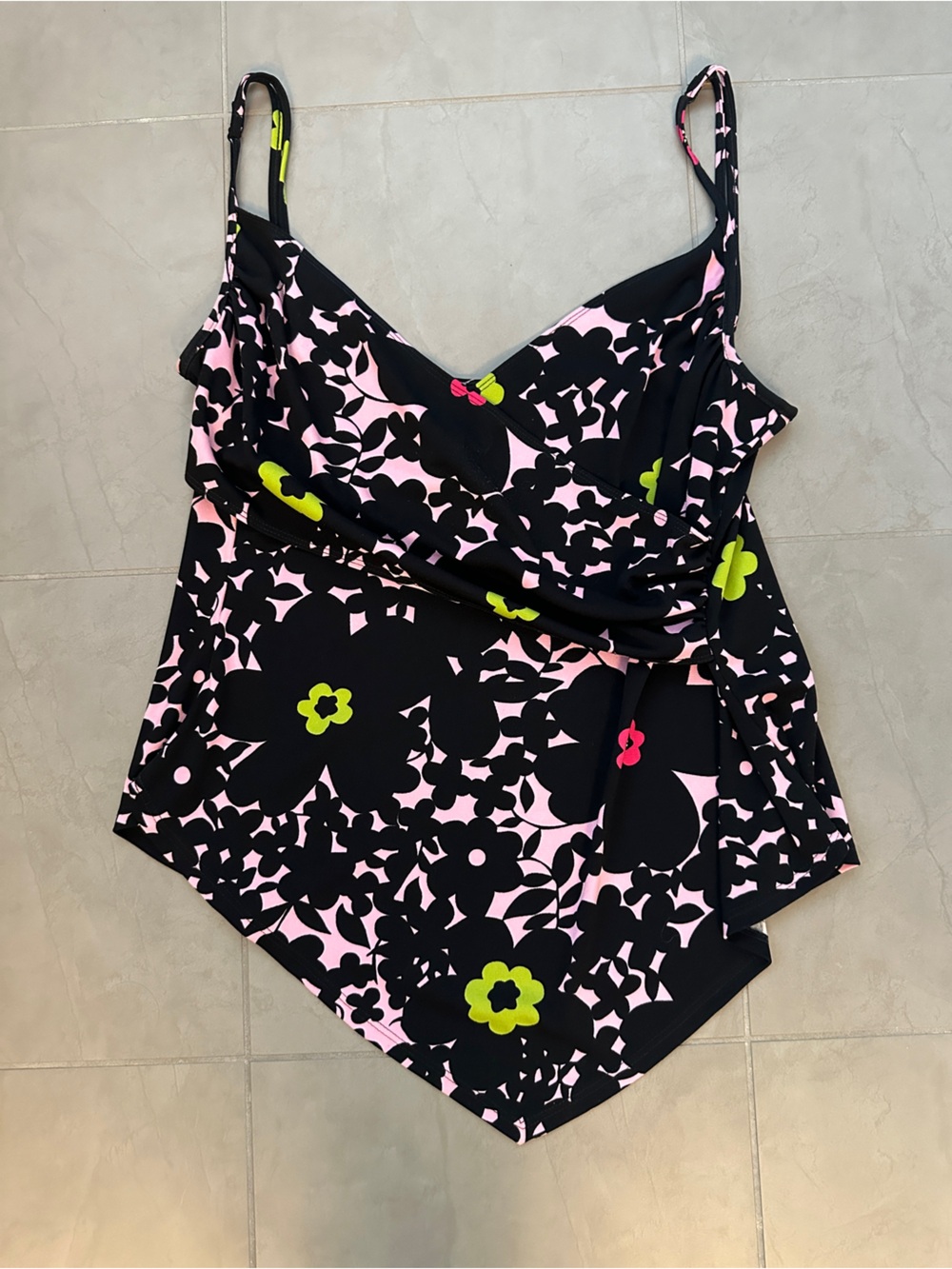BCBG Vintage 90s tank top with bold graphics and adjustable straps